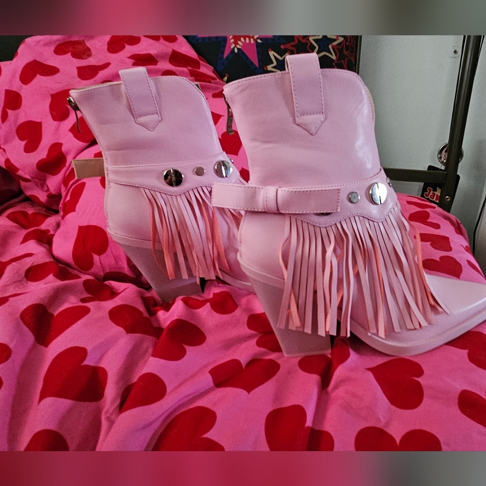 Pink Simmi ankle boots size 9